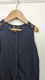 Pep & Co Navy Sleeveless Top - Girls 5 - 6 Years - Little Ones Preloved. Second Hand Children's & Preloved Baby, Kids, Girls & Boys Clothes. UK online
