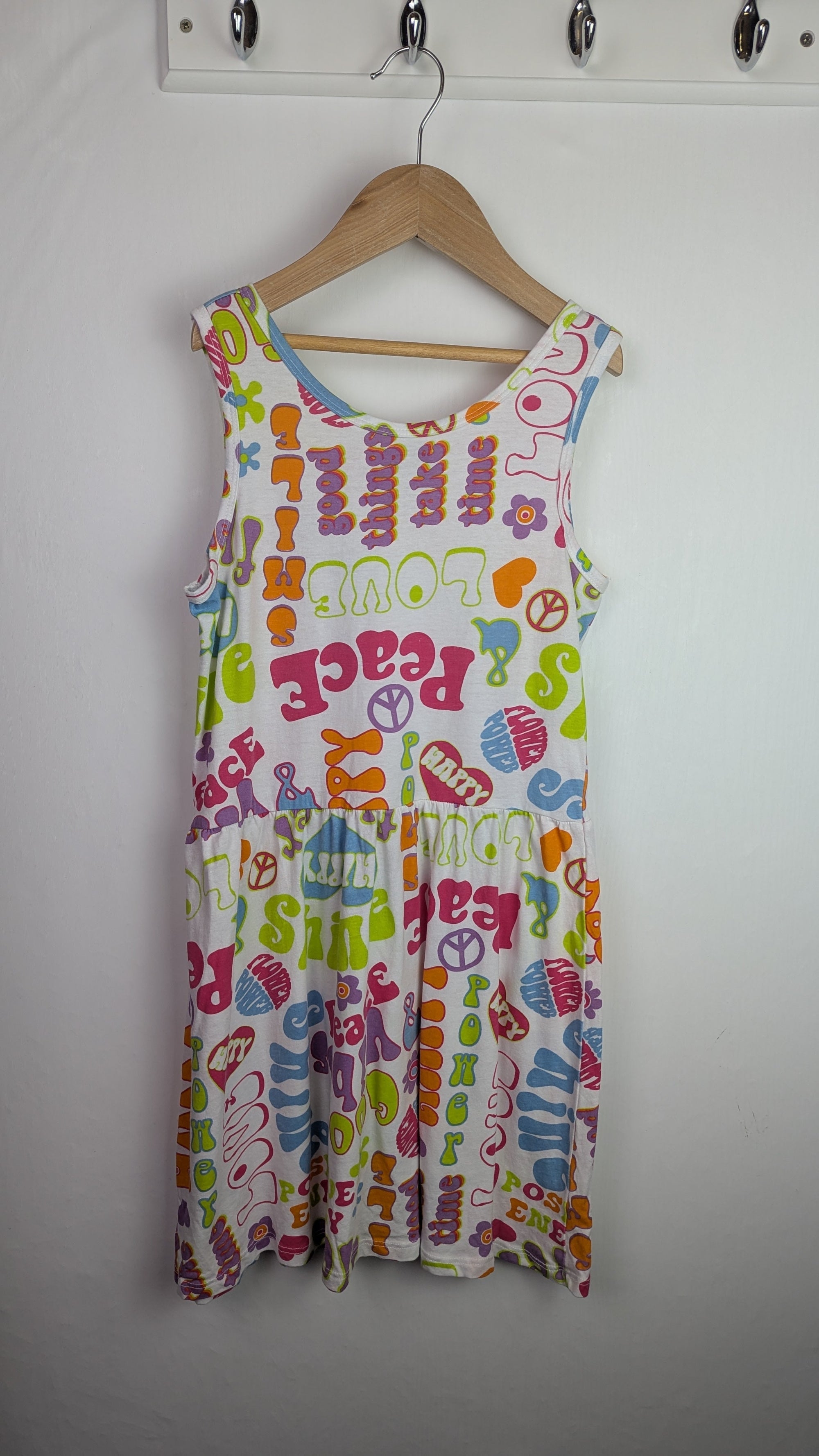 Pep & Co Peace & Love Dress - Girls 10 - 11 Years - Little Ones Preloved. Second Hand Children's & Preloved Baby, Kids, Girls & Boys Clothes. UK online