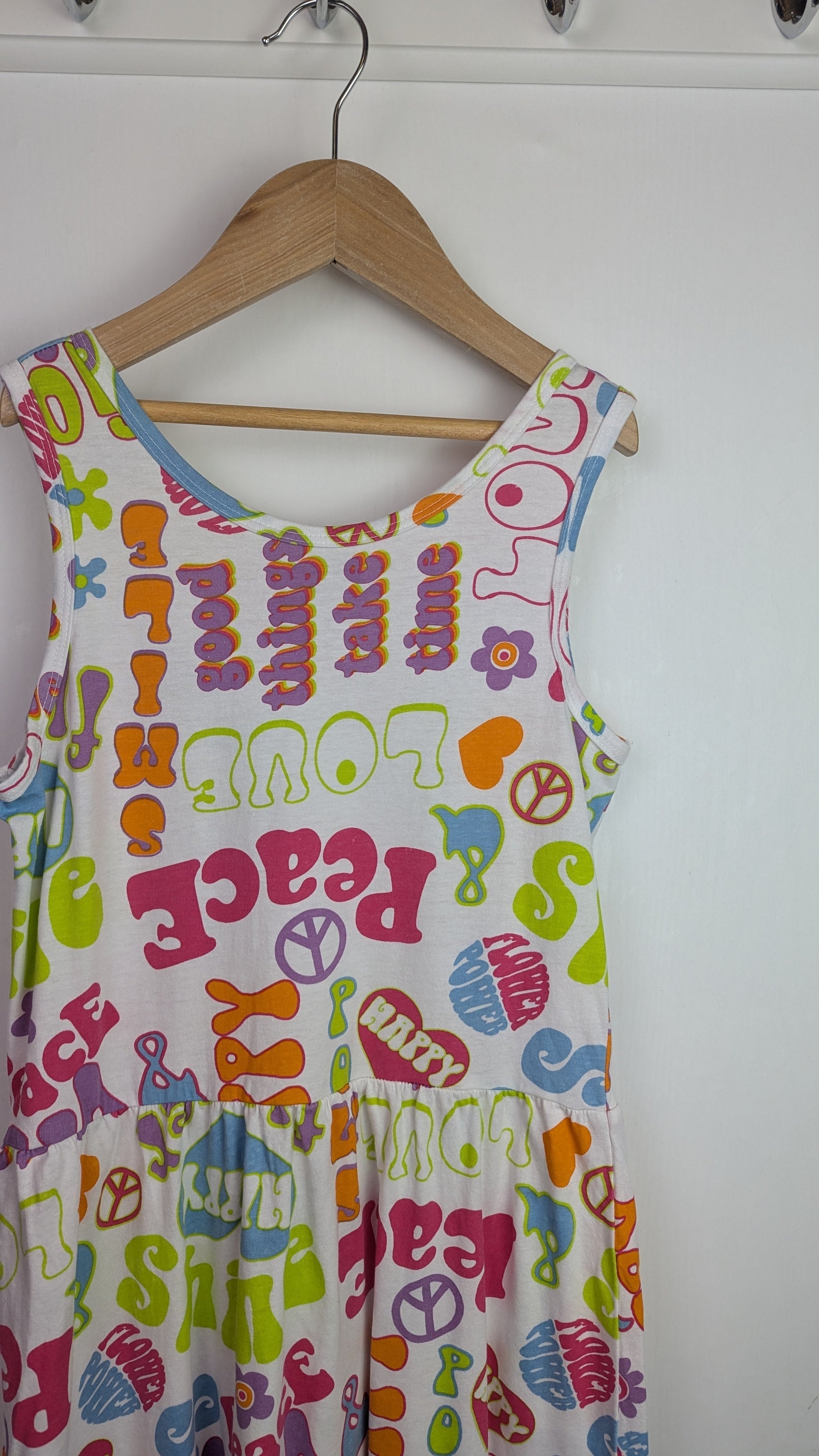 Pep & Co Peace & Love Dress - Girls 10 - 11 Years - Little Ones Preloved. Second Hand Children's & Preloved Baby, Kids, Girls & Boys Clothes. UK online