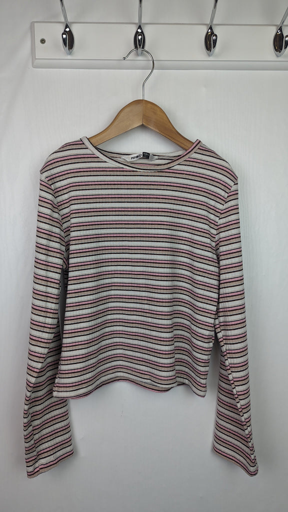 Pep & Co Striped Long Sleeve Top - Girls 7-8 Years Pep & Co Used, Preloved, Preworn & Second Hand Baby, Kids & Children's Clothing UK Online. Cheap affordable. Brands including Next, Joules, Nutmeg Morrisons, TU, F&F, H&M.