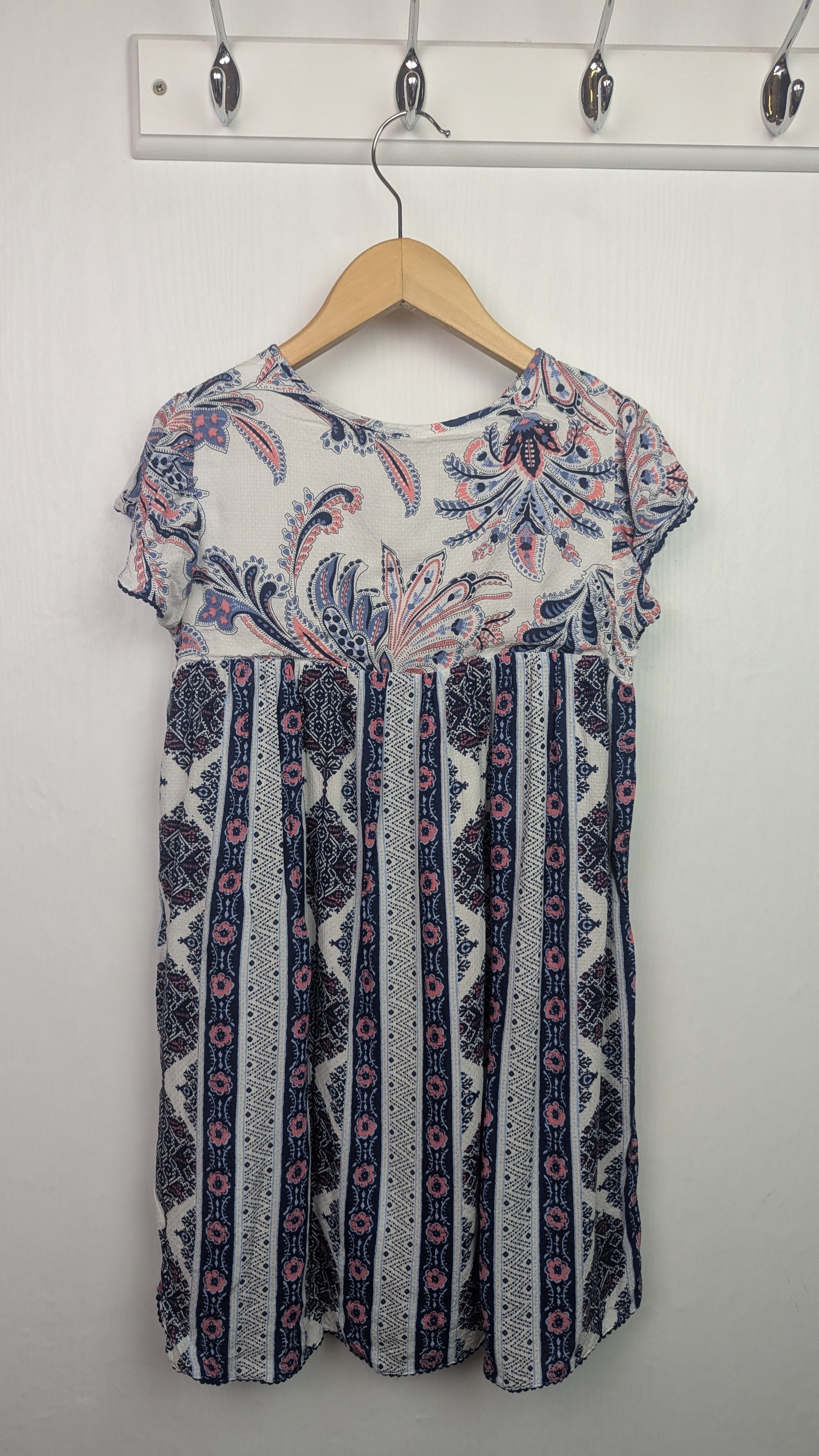 Pepe Jeans Blue & Pink Floral Dress - Girls 8 Years - Little Ones Preloved. Second Hand Children's & Preloved Baby, Kids, Girls & Boys Clothes. UK online