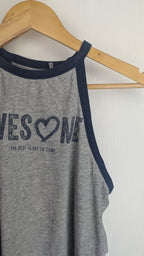 Pepe Jeans Grey & Blue Awesome Crop Top - Girls 14 Years - Little Ones Preloved. Second Hand Children's & Preloved Baby, Kids, Girls & Boys Clothes. UK online