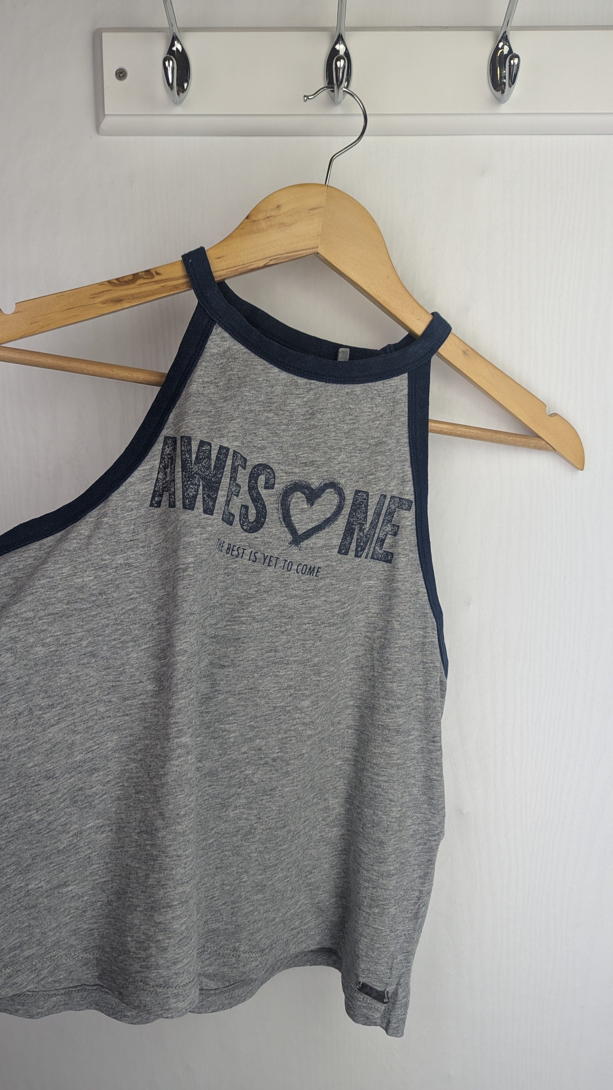 Pepe Jeans Grey & Blue Awesome Crop Top - Girls 14 Years - Little Ones Preloved. Second Hand Children's & Preloved Baby, Kids, Girls & Boys Clothes. UK online