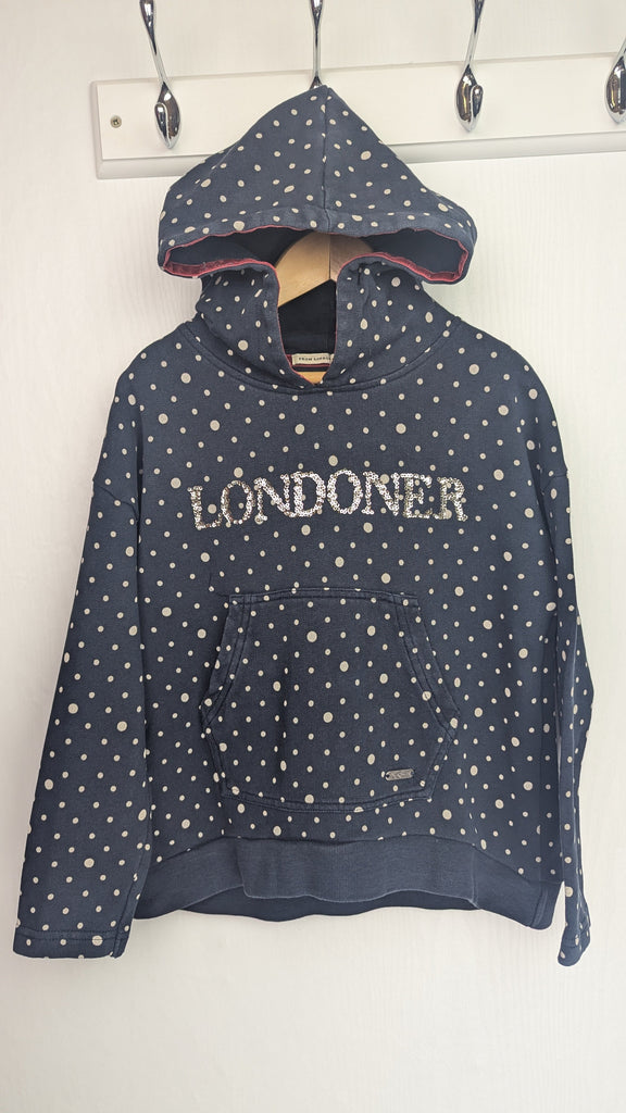 Pepe Jeans Navy Spot 'Londoner' Hoodie - Girls 8 Years Pepe Jeans London Used, Preloved, Preworn & Second Hand Baby, Kids & Children's Clothing UK Online. Cheap affordable. Brands including Next, Joules, Nutmeg Morrisons, TU, F&F, H&M.