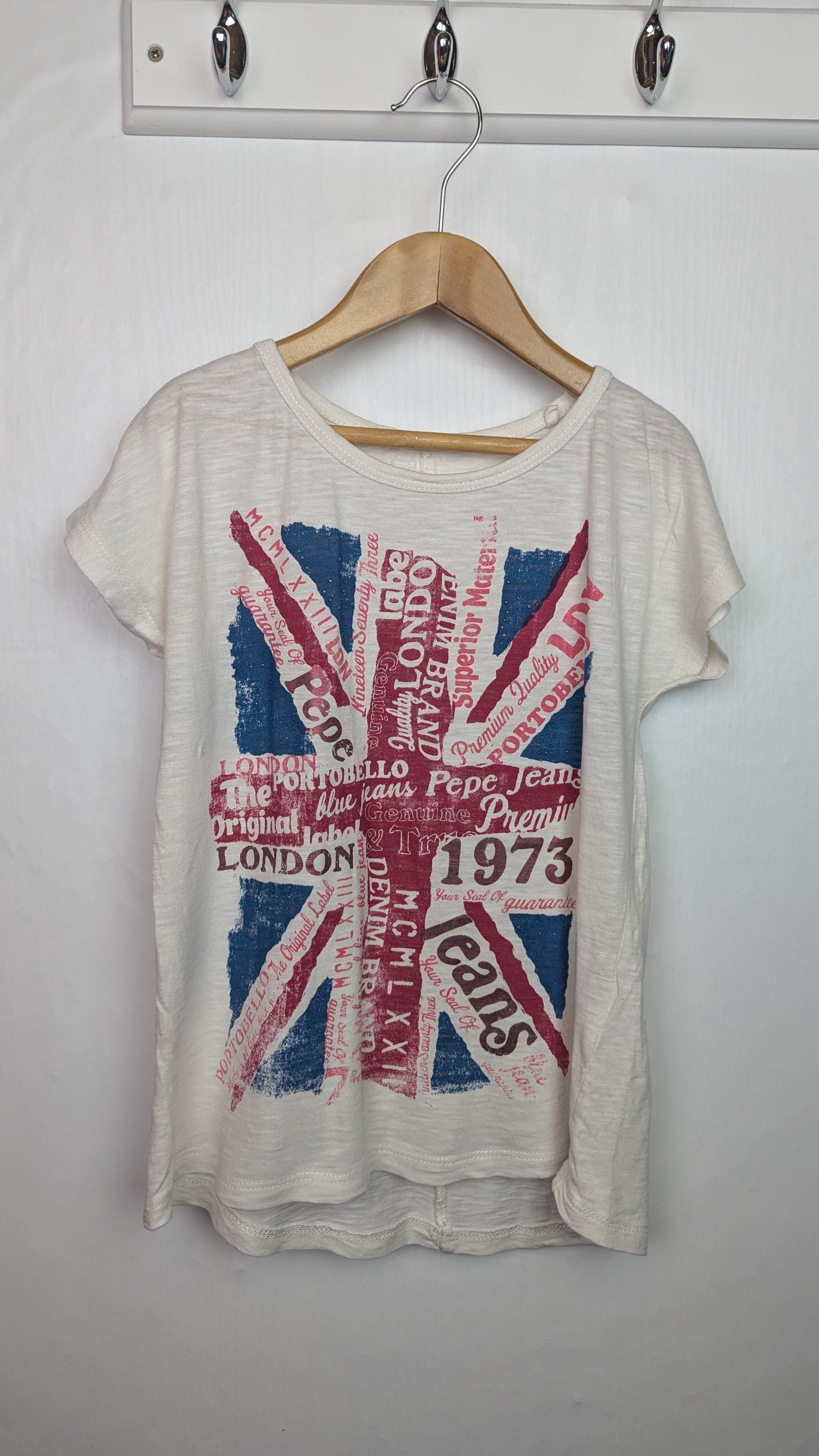 Pepe Jeans Union Jack Flag Top - Girls 8 Years - Little Ones Preloved. Second Hand Children's & Preloved Baby, Kids, Girls & Boys Clothes. UK online