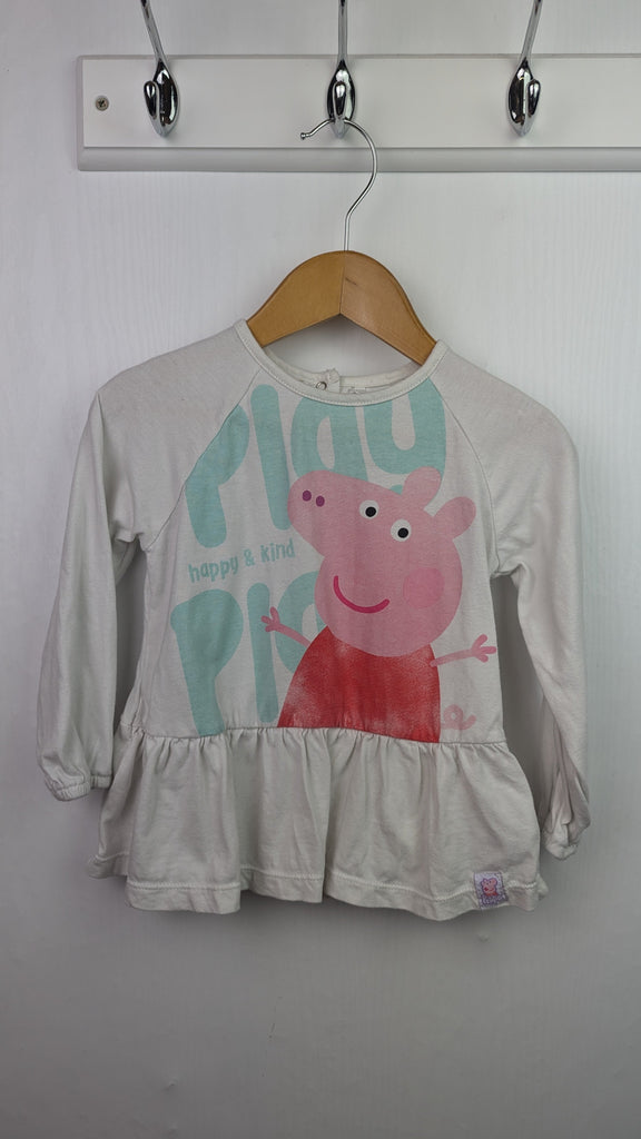 Peppa Pig Long Sleeve Top - Girls 2-3 Years Little Ones Preloved Used, Preloved, Preworn & Second Hand Baby, Kids & Children's Clothing UK Online. Cheap affordable. Brands including Next, Joules, Nutmeg Morrisons, TU, F&F, H&M.