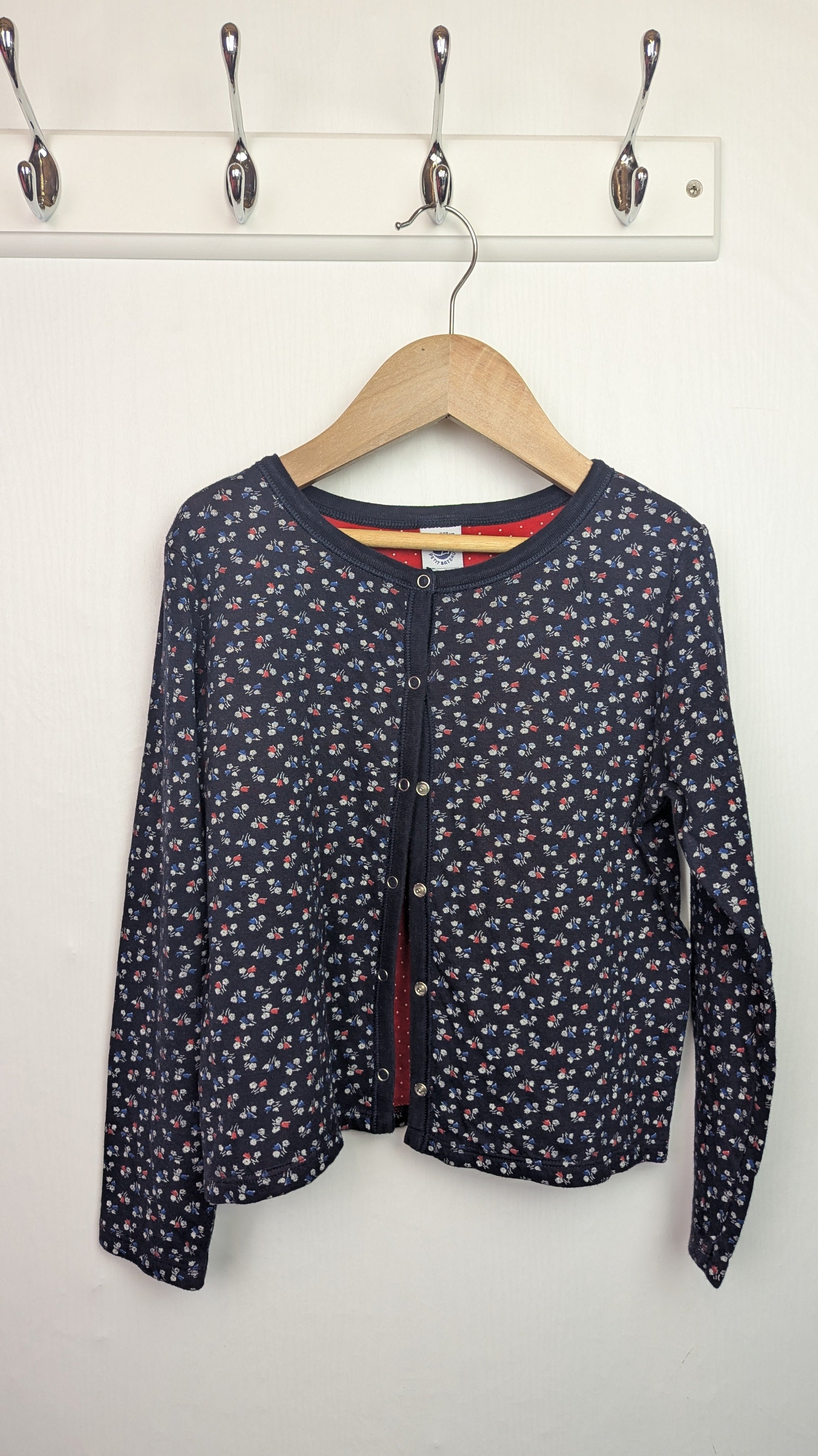 Petit Bateau Navy Floral Cardigan - Girls 8 Years - Little Ones Preloved. Second Hand Children's & Preloved Baby, Kids, Girls & Boys Clothes. UK online