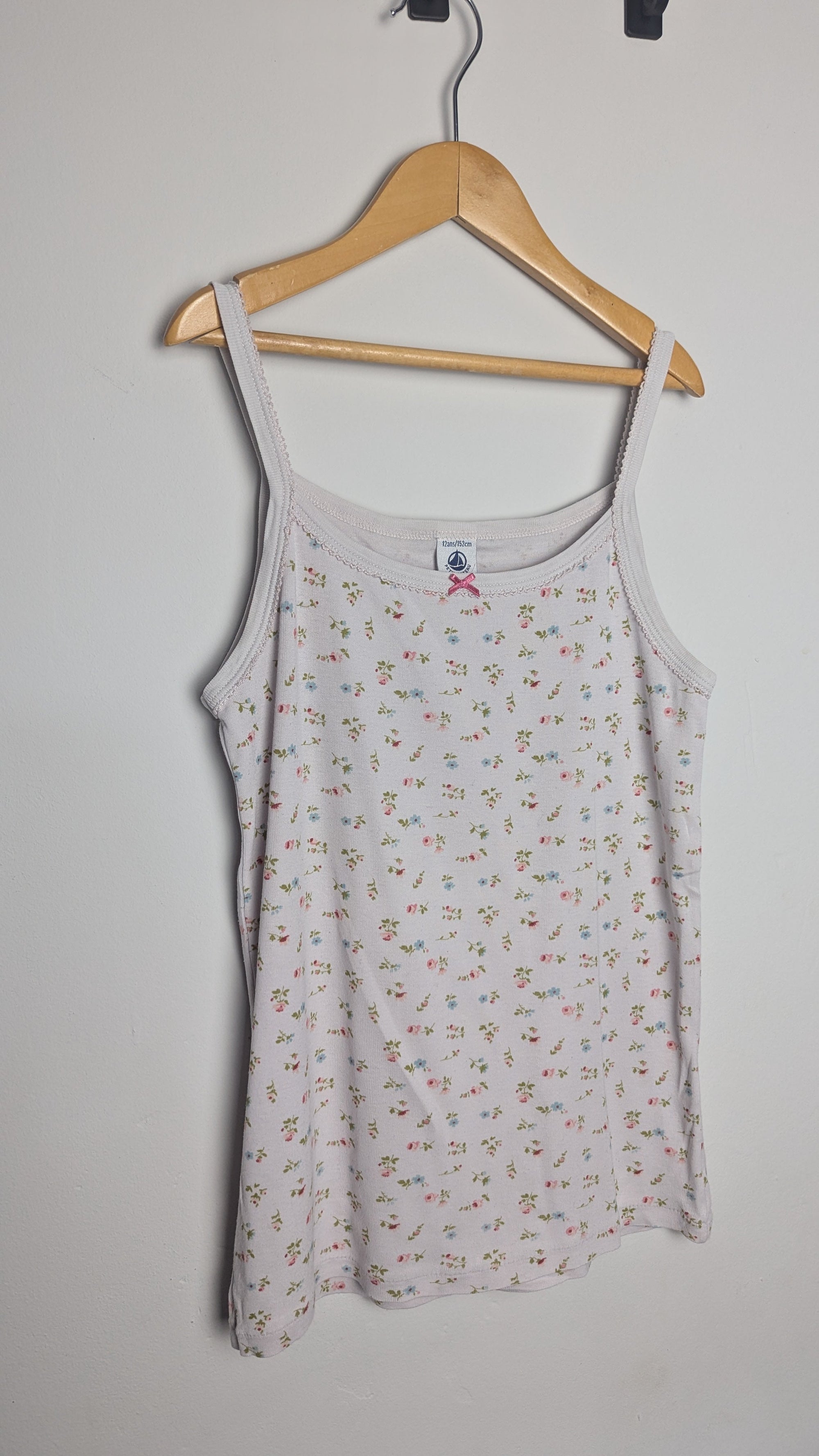 Petit Bateau Pale Pink Floral Vest - Girls 12 Years - Little Ones Preloved. Second Hand Children's & Preloved Baby, Kids, Girls & Boys Clothes. UK online