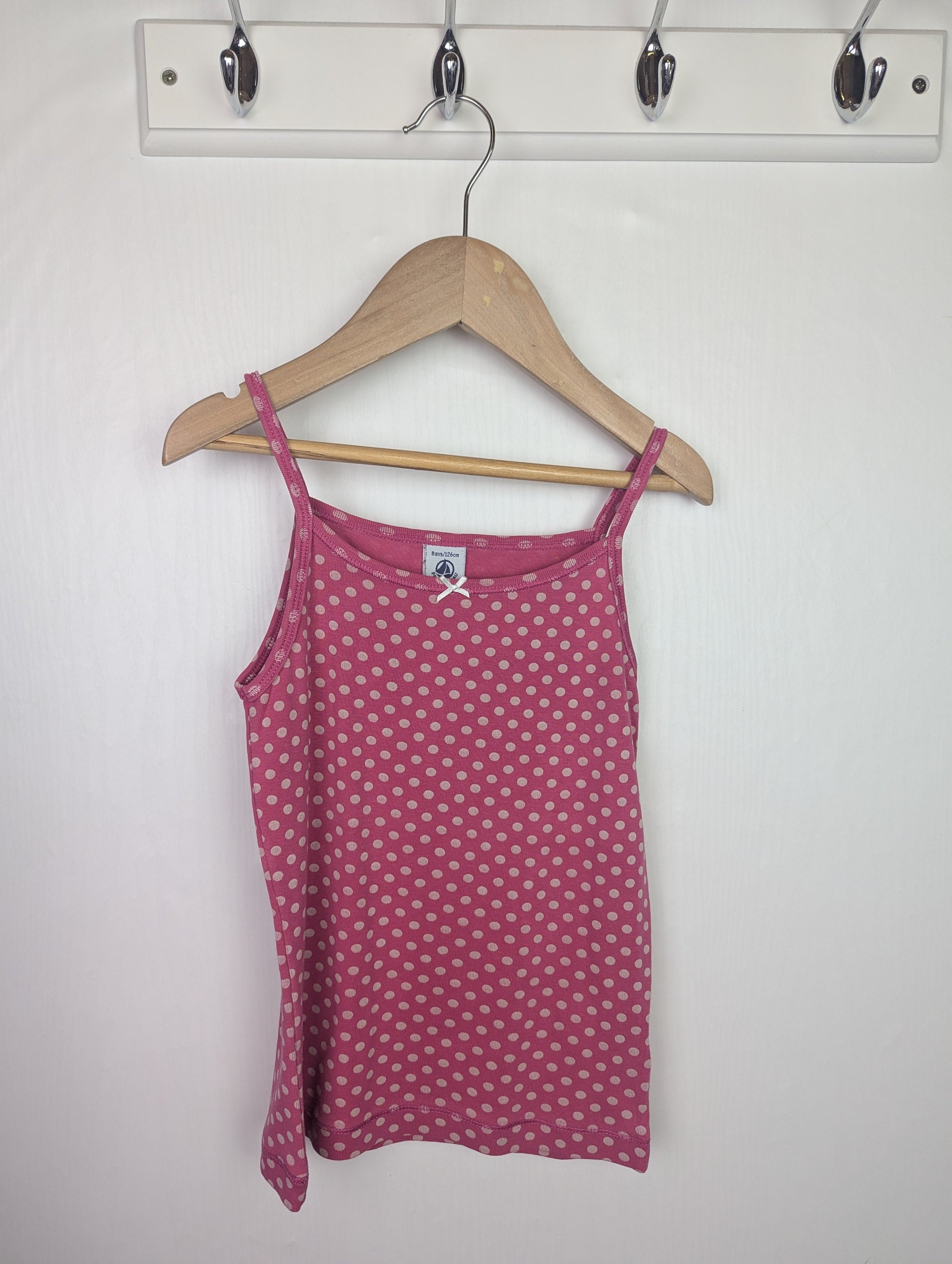 Petit Bateau Pink Vest Top - Girls 8 Years - Little Ones Preloved. Second Hand Children's & Preloved Baby, Kids, Girls & Boys Clothes. UK online