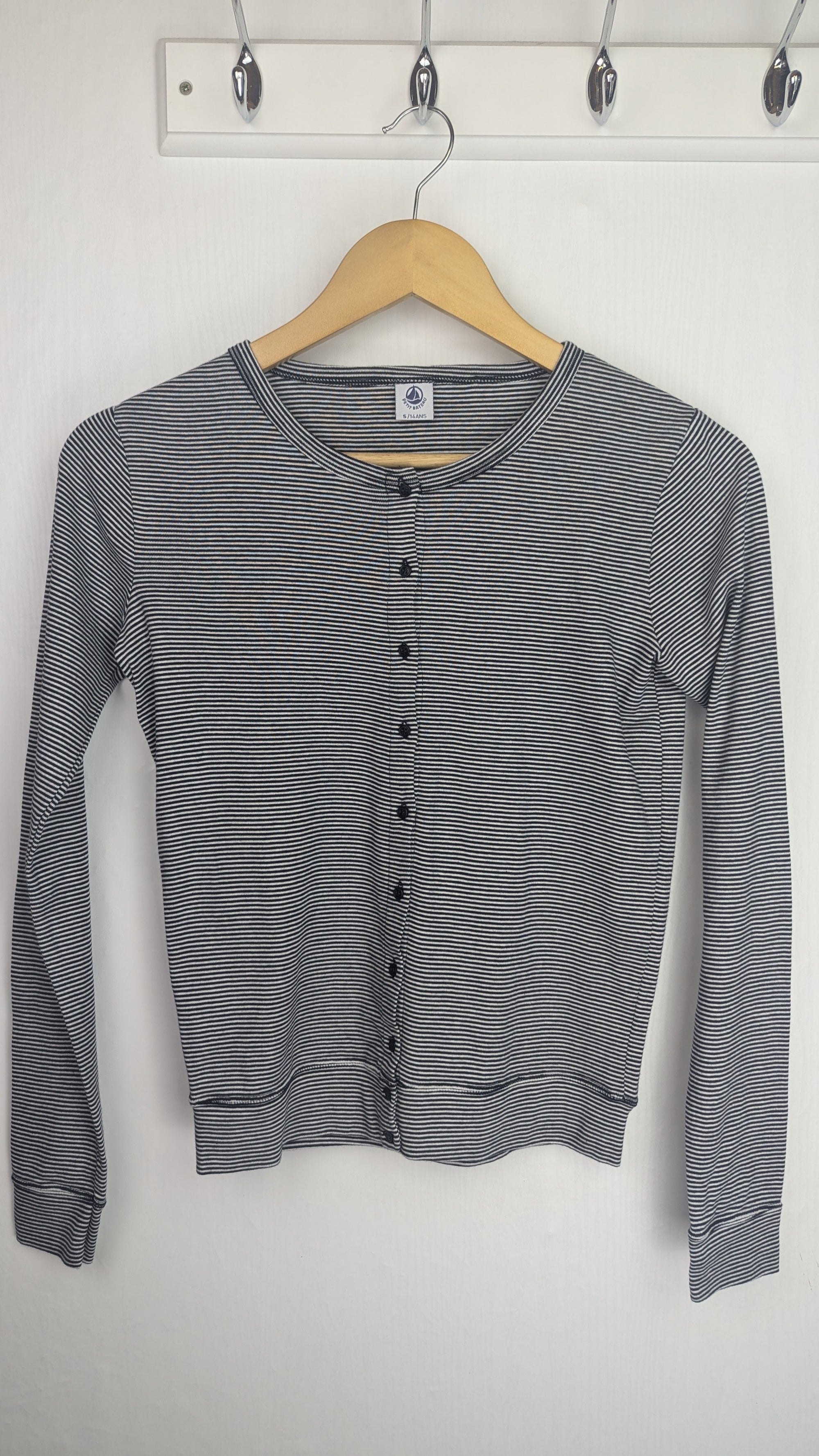 Petit Bateau Striped Button Cardigan - Girls 14 Years - Little Ones Preloved. Second Hand Children's & Preloved Baby, Kids, Girls & Boys Clothes. UK online