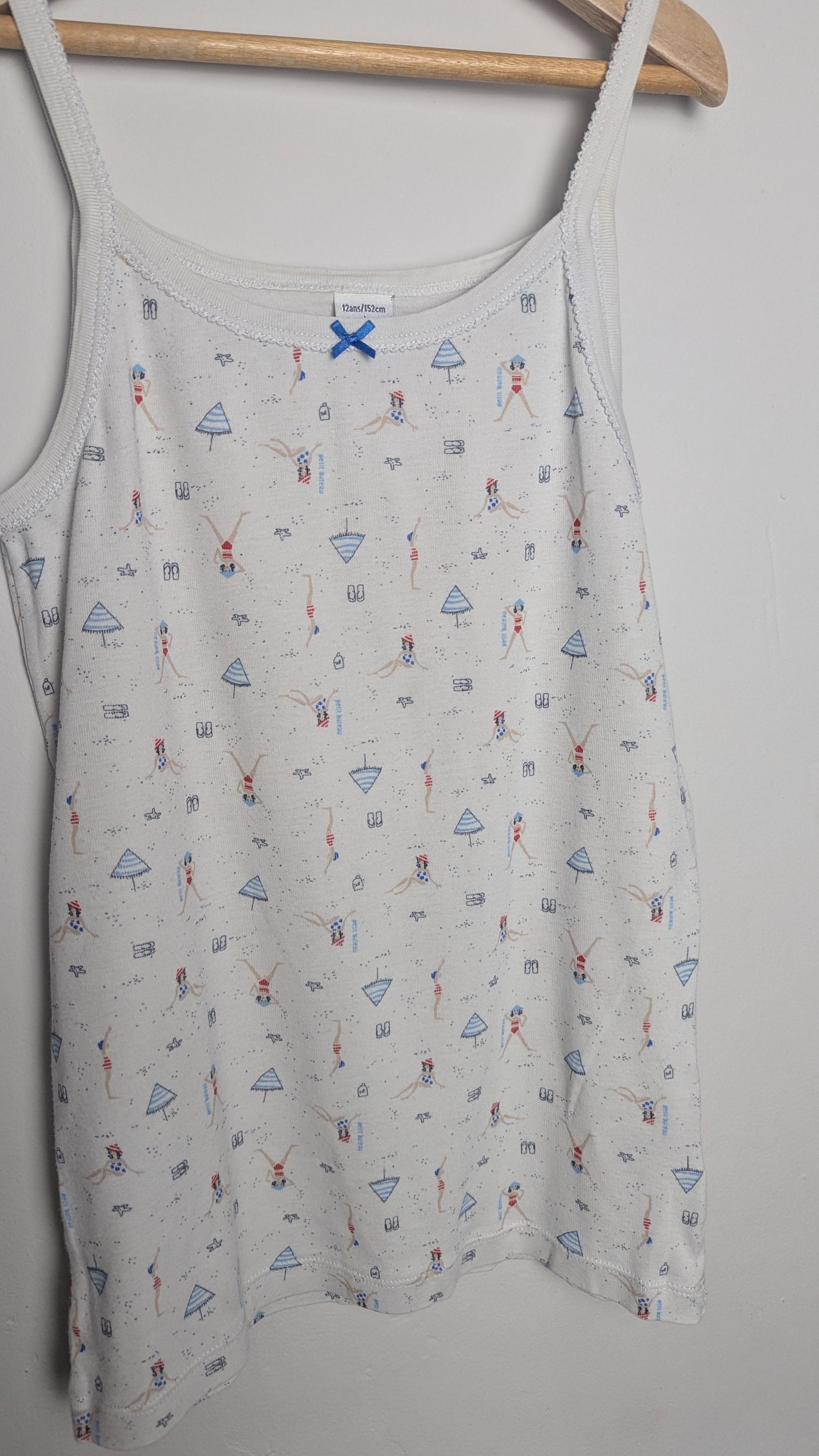 Petit Bateau White Seaside Vest - Girls 12 Years - Little Ones Preloved. Second Hand Children's & Preloved Baby, Kids, Girls & Boys Clothes. UK online
