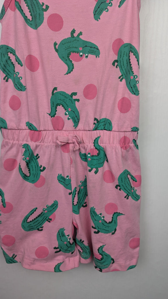 PLAYWEAR George Pink Crocodile Playsuit - Girls 4-5 Years George Used, Preloved, Preworn & Second Hand Baby, Kids & Children's Clothing UK Online. Cheap affordable. Brands including Next, Joules, Nutmeg Morrisons, TU, F&F, H&M.