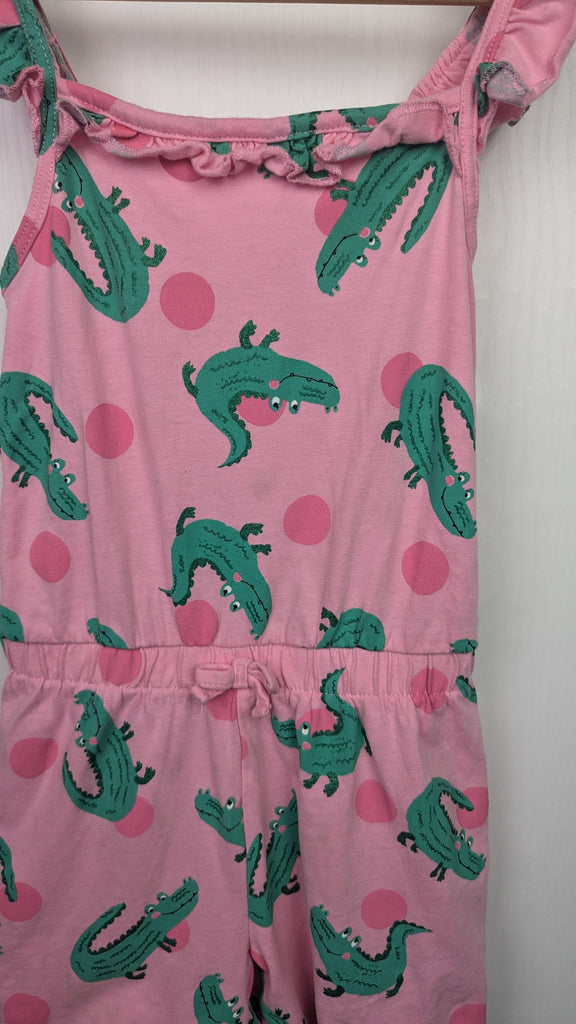 PLAYWEAR George Pink Crocodile Playsuit - Girls 4-5 Years George Used, Preloved, Preworn & Second Hand Baby, Kids & Children's Clothing UK Online. Cheap affordable. Brands including Next, Joules, Nutmeg Morrisons, TU, F&F, H&M.