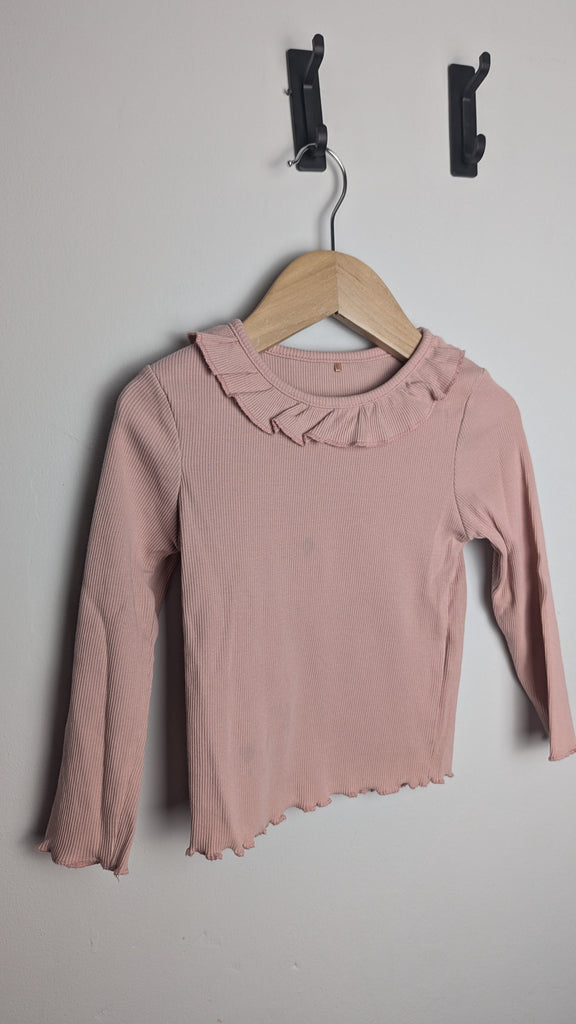 PLAYWEAR George Pink Ribbed Long Sleeve Top - Girls 2-3 Years Little Ones Preloved Used, Preloved, Preworn Baby, Girls & Boys Clothes. Kids & Children's second hand Clothing UK Online. Cheap affordable. Brands including Next, Joules, Nutmeg Morrisons, TU, F&F, H&M.