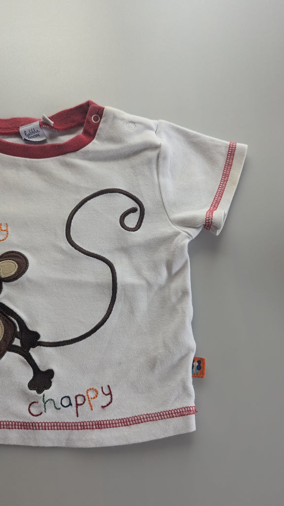 PLAYWEAR Monkey Tops - Boys 6-9 Months Babaluno & Babble Boom Used, Preloved, Preworn & Second Hand Baby, Kids & Children's Clothing UK Online. Cheap affordable. Brands including Next, Joules, Nutmeg Morrisons, TU, F&F, H&M.