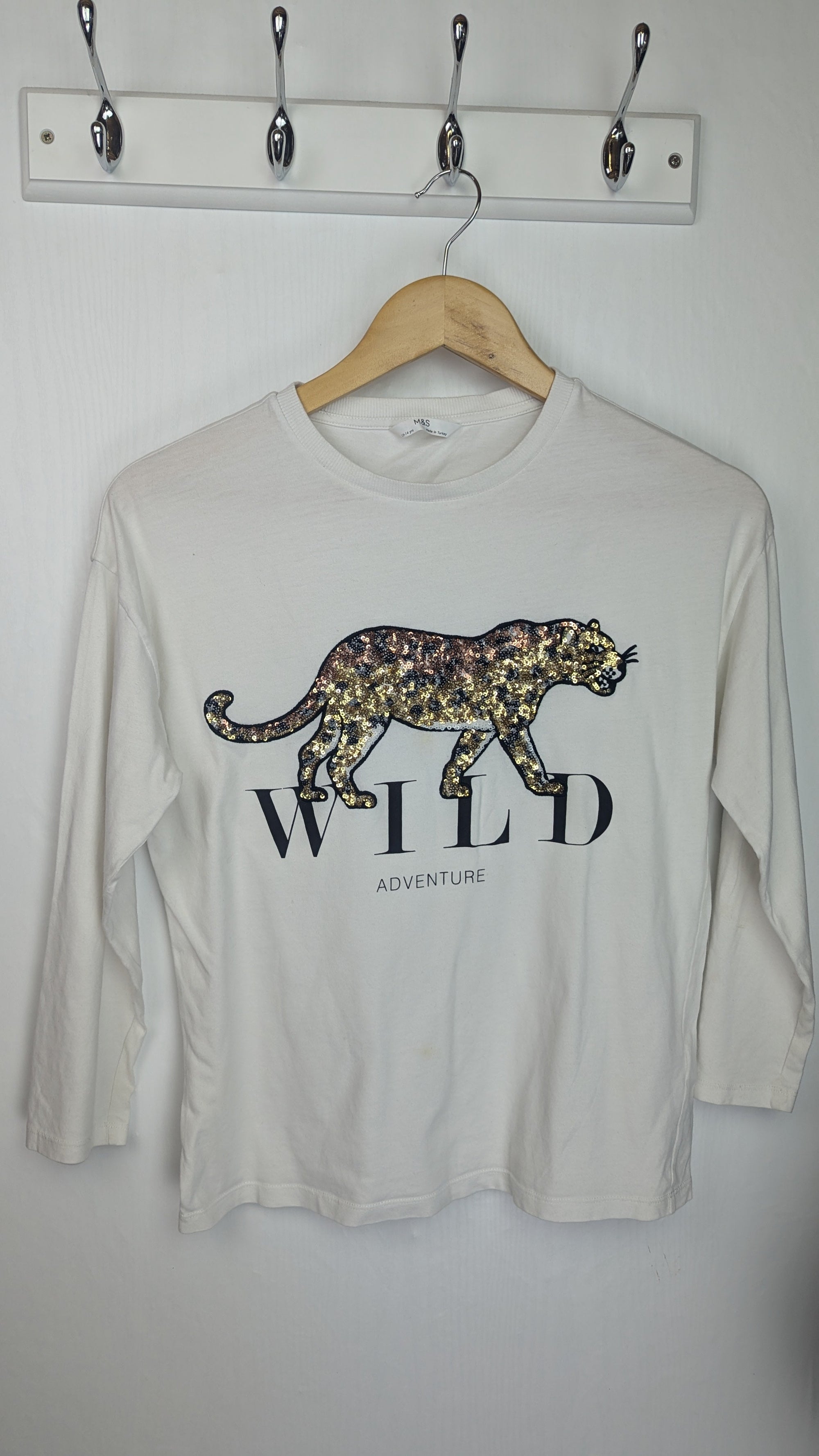 PLAYWEAR M&S Wild Adventure Top - Girls 13 - 14 Yeasr - Little Ones Preloved. Second Hand Children's & Preloved Baby, Kids, Girls & Boys Clothes. UK online