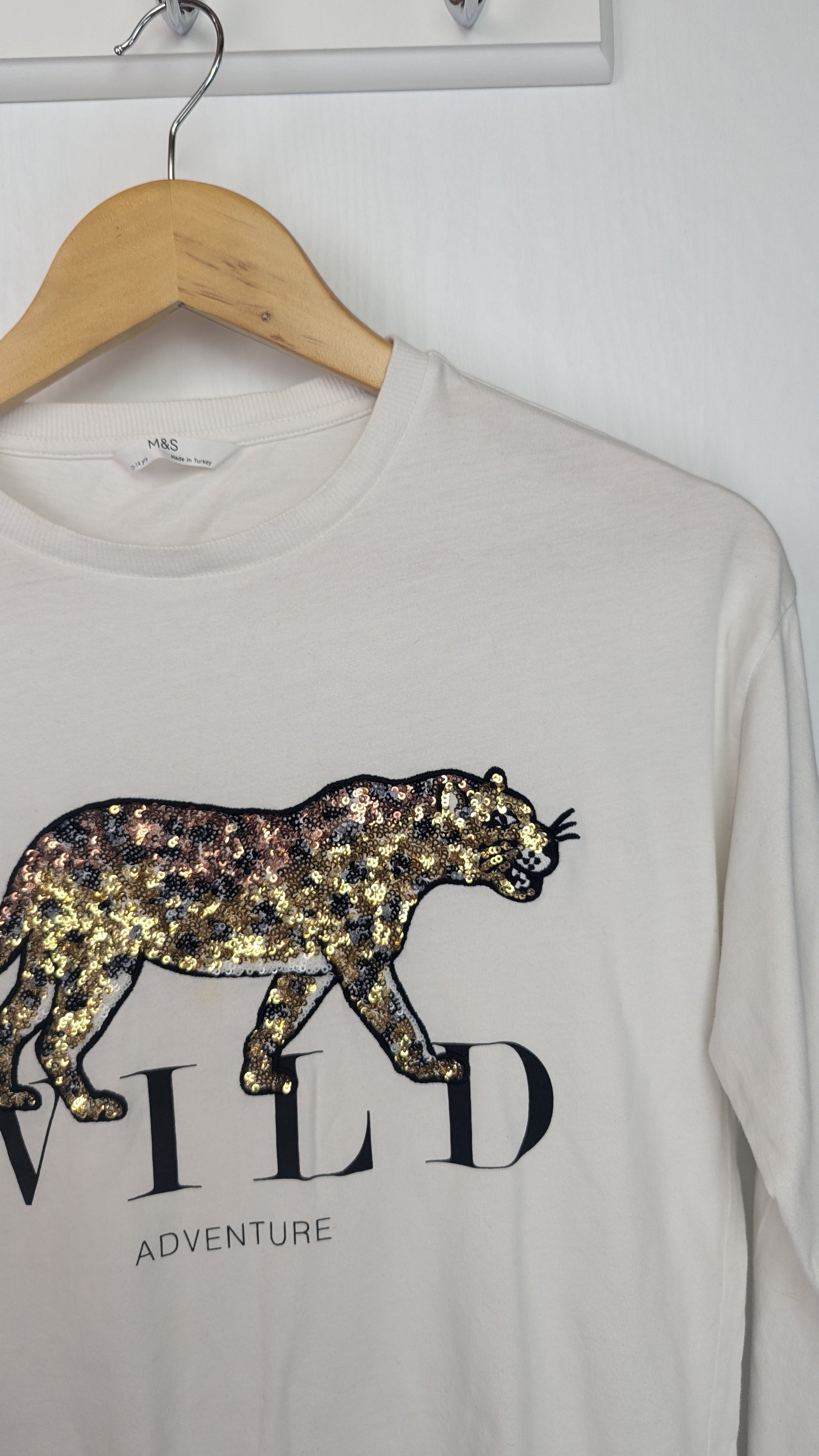 PLAYWEAR M&S Wild Adventure Top - Girls 13 - 14 Yeasr - Little Ones Preloved. Second Hand Children's & Preloved Baby, Kids, Girls & Boys Clothes. UK online