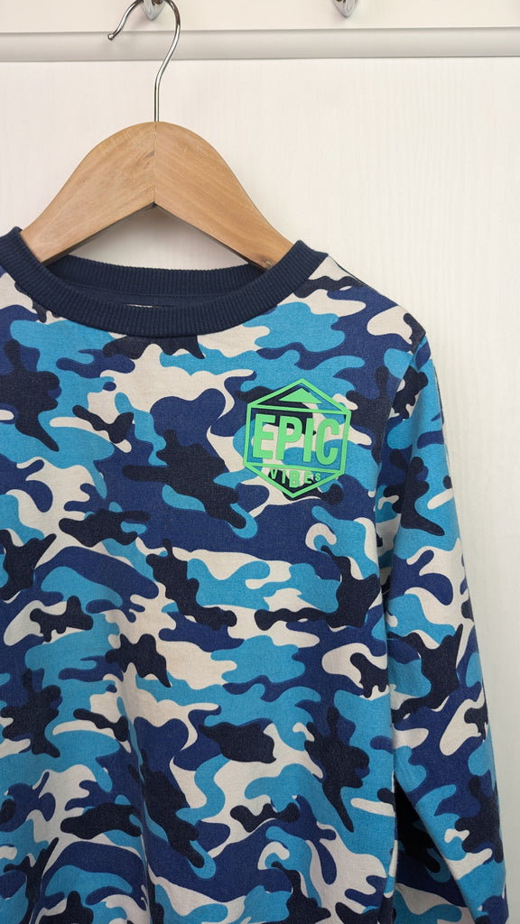 PLAYWEAR Pep & Co Blue Camo Jumper - Boys 8-9 Years Pep & Co Used, Preloved, Preworn & Second Hand Baby, Kids & Children's Clothing UK Online. Cheap affordable. Brands including Next, Joules, Nutmeg Morrisons, TU, F&F, H&M.