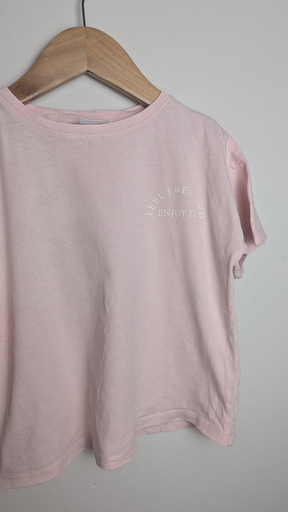 PLAYWEAR Zara Pink Short Sleeve Top - Girls 3-4 Years Little Ones Preloved Used, Preloved, Preworn Baby, Girls & Boys Clothes. Kids & Children's second hand Clothing UK Online. Cheap affordable. Brands including Next, Joules, Nutmeg Morrisons, TU, F&F, H&M.