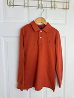 Polo Ralph Lauren Burnt Orange Long Sleeve Polo Shirt - Boys 6 Years - Little Ones Preloved. Second Hand Children's & Preloved Baby, Kids, Girls & Boys Clothes. UK online