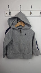Polo Ralph Lauren Pink & Grey Zipped Hoodie - Girls 2 Years - Little Ones Preloved. Second Hand Children's & Preloved Baby, Kids, Girls & Boys Clothes. UK online
