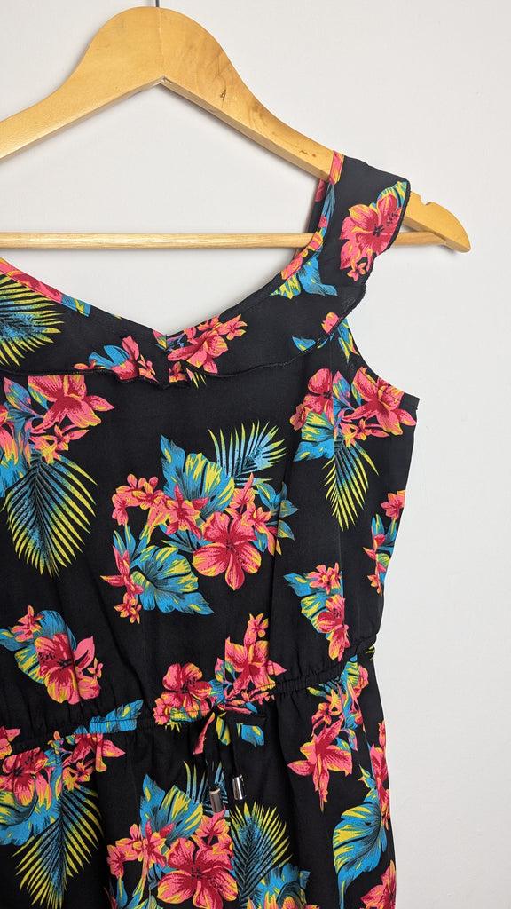 Primark Black Floral Playsuit - Girls 12-13 Years Little Ones Preloved Used, Preloved, Preworn & Second Hand Baby, Kids & Children's Clothing UK Online. Cheap affordable. Brands including Next, Joules, Nutmeg Morrisons, TU, F&F, H&M.