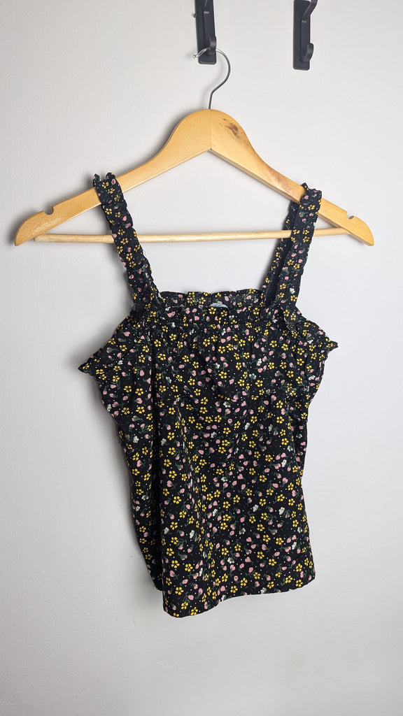 Primark Black Floral Sleeveless Top - Girls 10-11 Years Little Ones Preloved Used, Preloved, Preworn & Second Hand Baby, Kids & Children's Clothing UK Online. Cheap affordable. Brands including Next, Joules, Nutmeg Morrisons, TU, F&F, H&M.