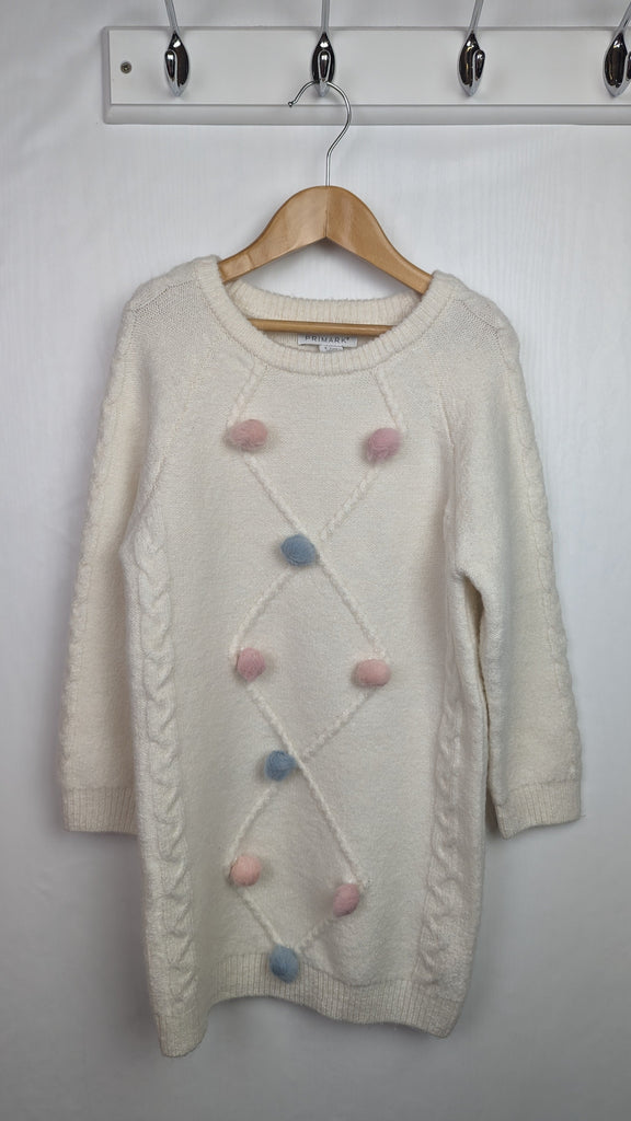 Primark Cream Pom Pom Jumper Dress - Girls 6-7 Years Primark Used, Preloved, Preworn & Second Hand Baby, Kids & Children's Clothing UK Online. Cheap affordable. Brands including Next, Joules, Nutmeg Morrisons, TU, F&F, H&M.