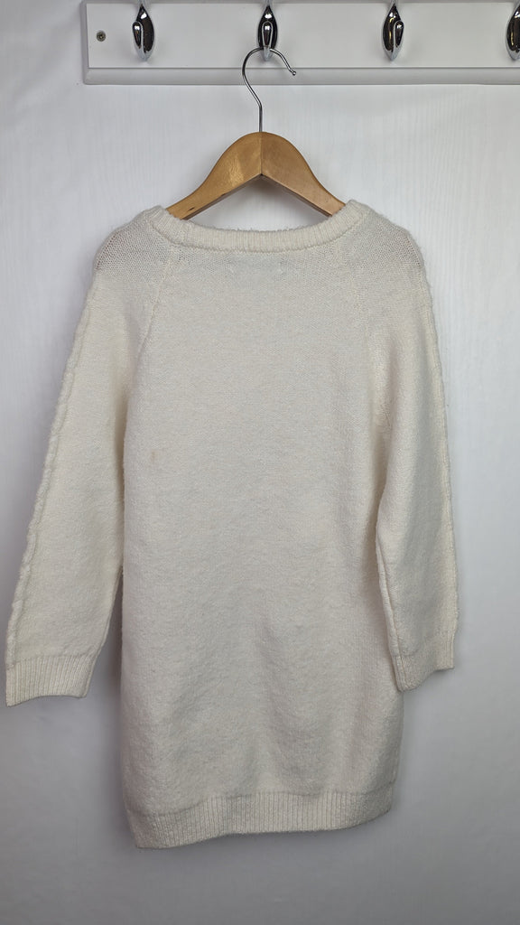 Primark Cream Pom Pom Jumper Dress - Girls 6-7 Years Primark Used, Preloved, Preworn & Second Hand Baby, Kids & Children's Clothing UK Online. Cheap affordable. Brands including Next, Joules, Nutmeg Morrisons, TU, F&F, H&M.