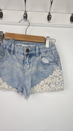 Primark Denim Floral Shorts - Girls 9 - 10 Years - Little Ones Preloved. Second Hand Children's & Preloved Baby, Kids, Girls & Boys Clothes. UK online