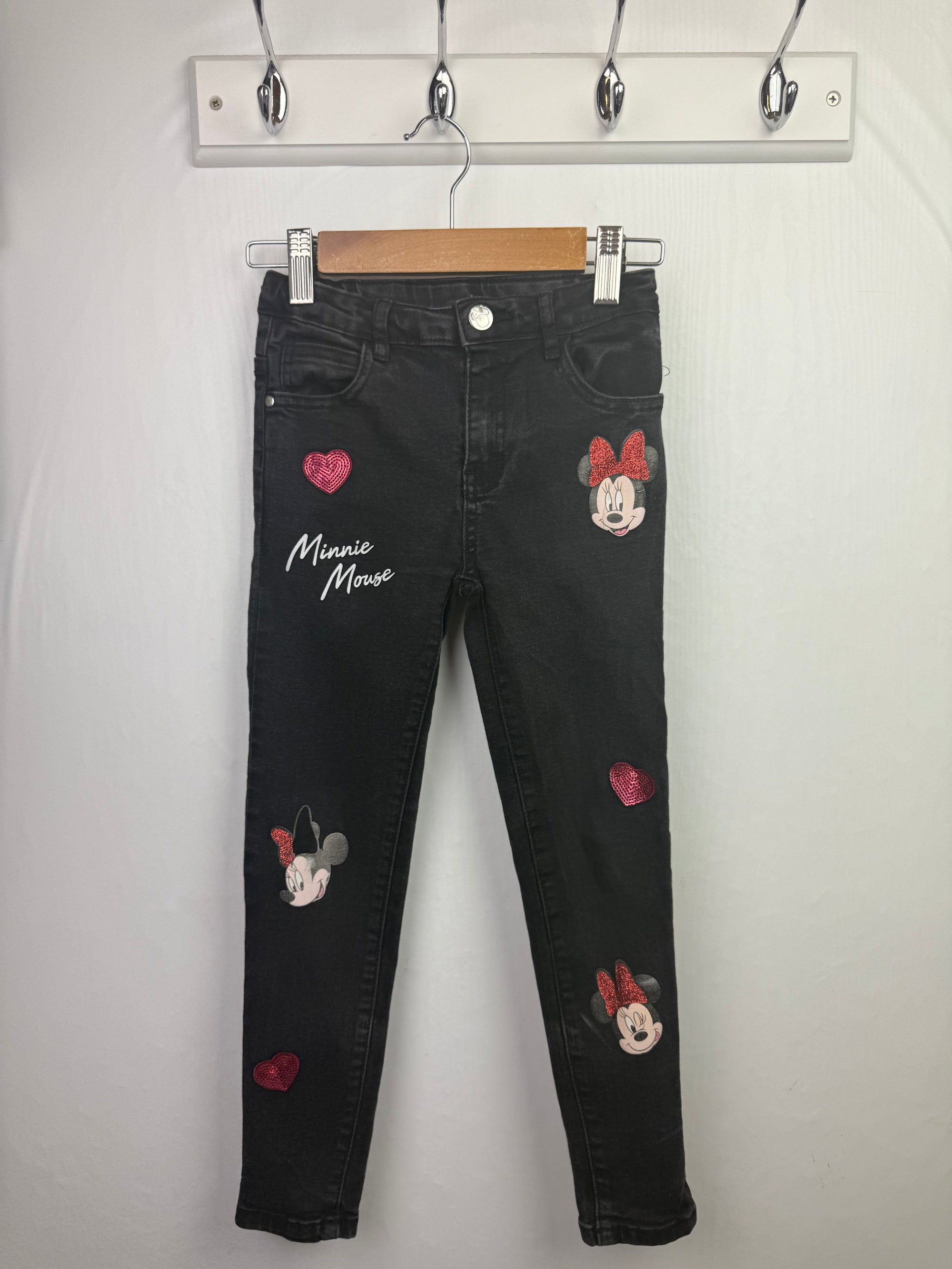 Primark Denim Minnie Mouse Jeans - Girls 7 - 8 Years - Little Ones Preloved. Second Hand Children's & Preloved Baby, Kids, Girls & Boys Clothes. UK online