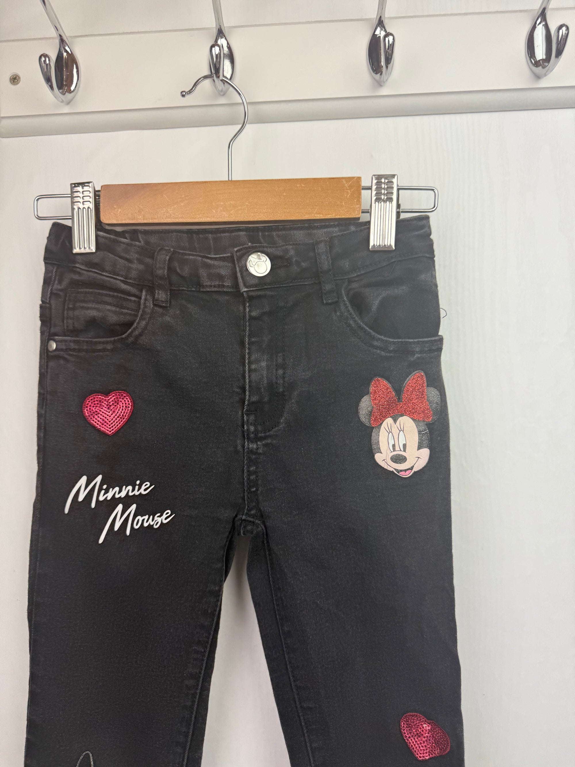 Primark Denim Minnie Mouse Jeans - Girls 7 - 8 Years - Little Ones Preloved. Second Hand Children's & Preloved Baby, Kids, Girls & Boys Clothes. UK online