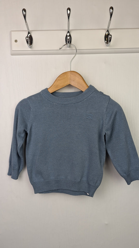 Primark Fine Knit Blue Jumper - Boys 3-6 Months Little Ones Preloved Used, Preloved, Preworn & Second Hand Baby, Kids & Children's Clothing UK Online. Cheap affordable. Brands including Next, Joules, Nutmeg Morrisons, TU, F&F, H&M.