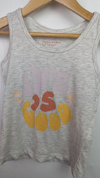 Primark Life is Good Vest Top - Girls 18 - 24 Months - Little Ones Preloved. Second Hand Children's & Preloved Baby, Kids, Girls & Boys Clothes. UK online