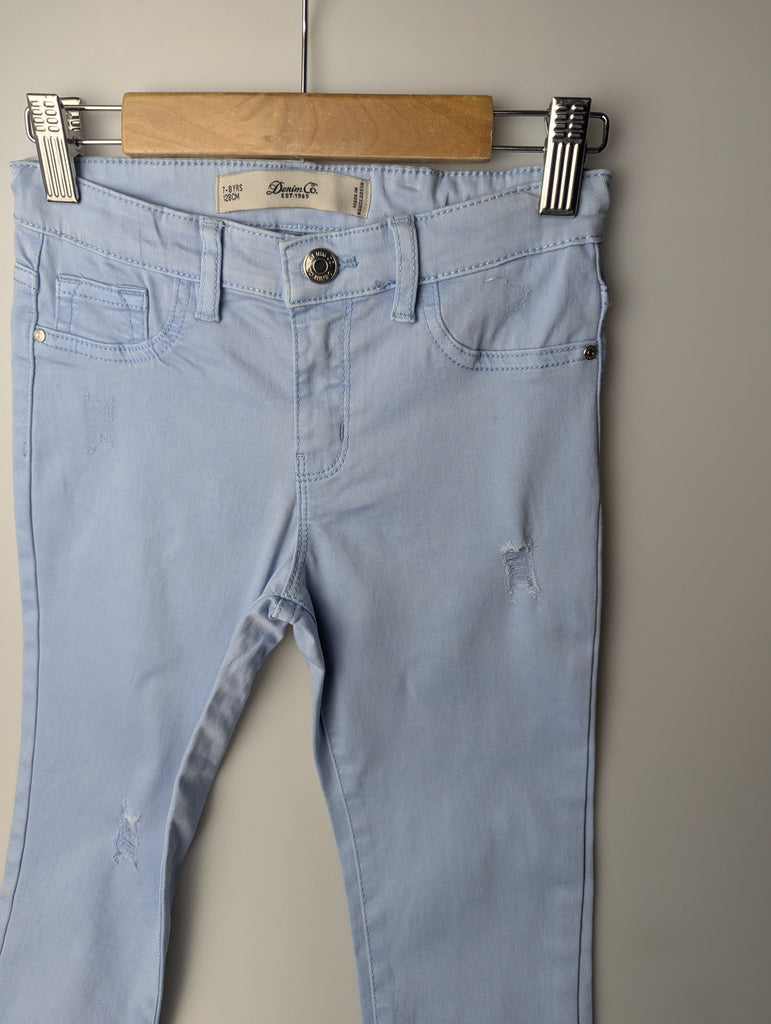 Primark Light Blue Ripped Jeans - Unisex 7-8 Years Little Ones Preloved Second Hand Baby, Girls & Boys Clothes. UK Postage