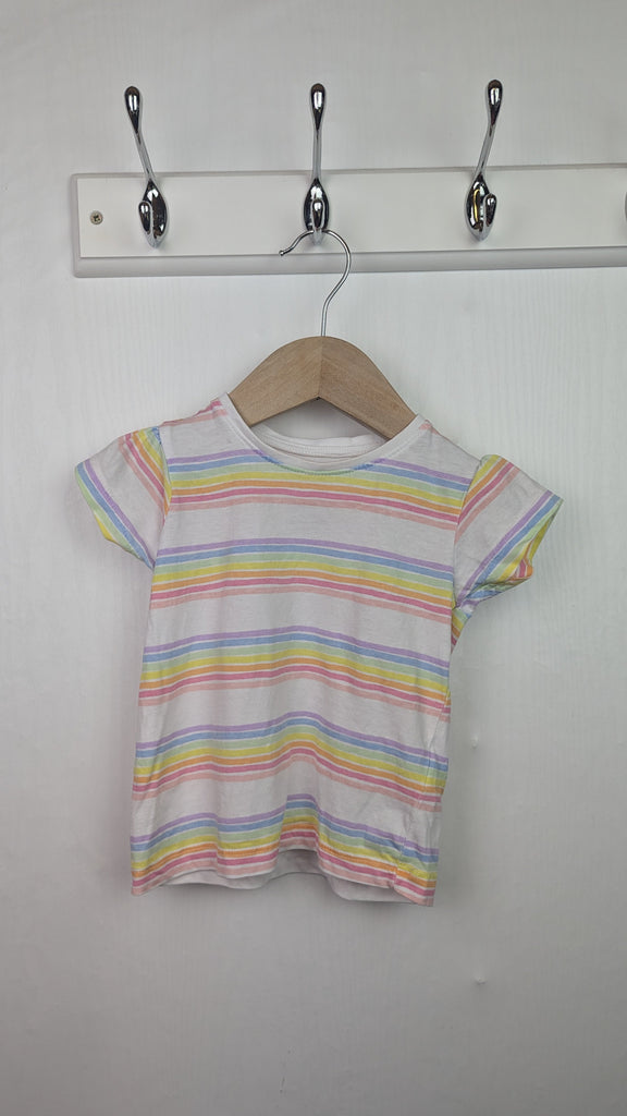 Primark Multicolour Short Sleeve Top - Girls 12-18 Months Little Ones Preloved Used, Preloved, Preworn & Second Hand Baby, Kids & Children's Clothing UK Online. Cheap affordable. Brands including Next, Joules, Nutmeg Morrisons, TU, F&F, H&M.