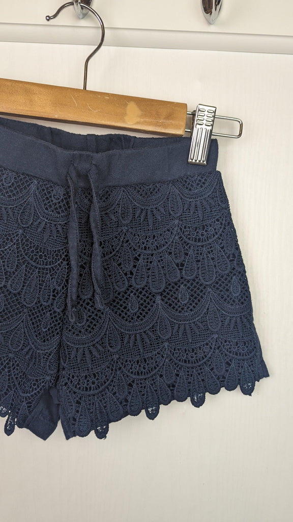 Primark Navy Crochet Shorts - Girls 7-8 Years Primark Used, Preloved, Preworn & Second Hand Baby, Kids & Children's Clothing UK Online. Cheap affordable. Brands including Next, Joules, Nutmeg Morrisons, TU, F&F, H&M.