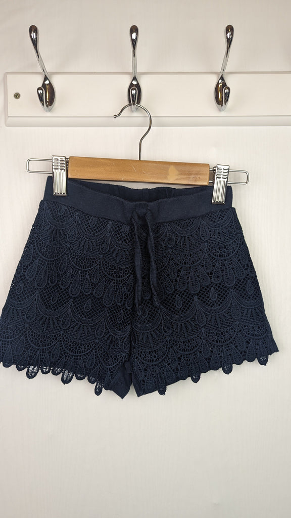 Primark Navy Crochet Shorts - Girls 7-8 Years Primark Used, Preloved, Preworn & Second Hand Baby, Kids & Children's Clothing UK Online. Cheap affordable. Brands including Next, Joules, Nutmeg Morrisons, TU, F&F, H&M.