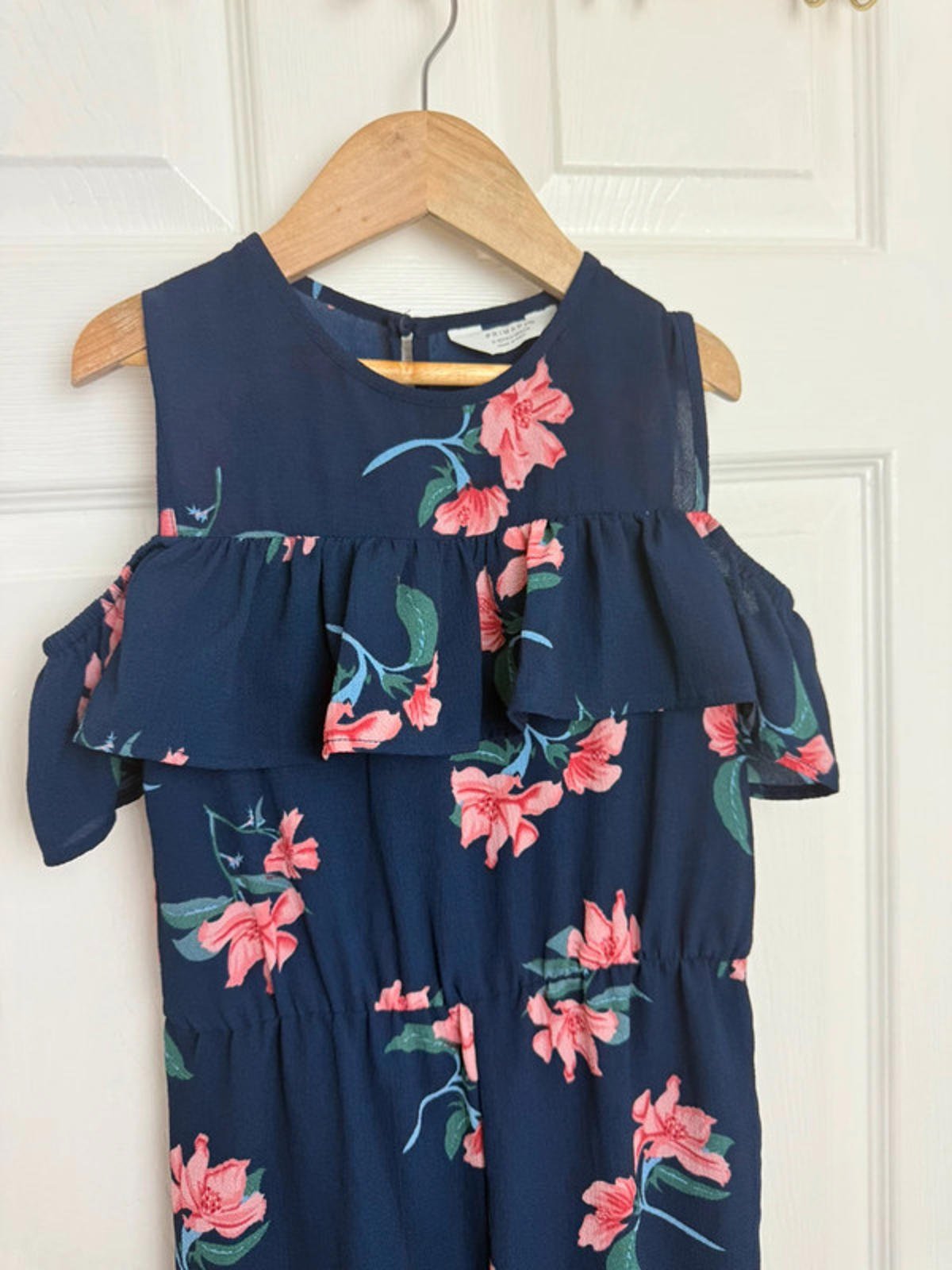 Primark Navy Floral Jumpsuit - Girls 9 - 10 Years - Little Ones Preloved. Second Hand Children's & Preloved Baby, Kids, Girls & Boys Clothes. UK online
