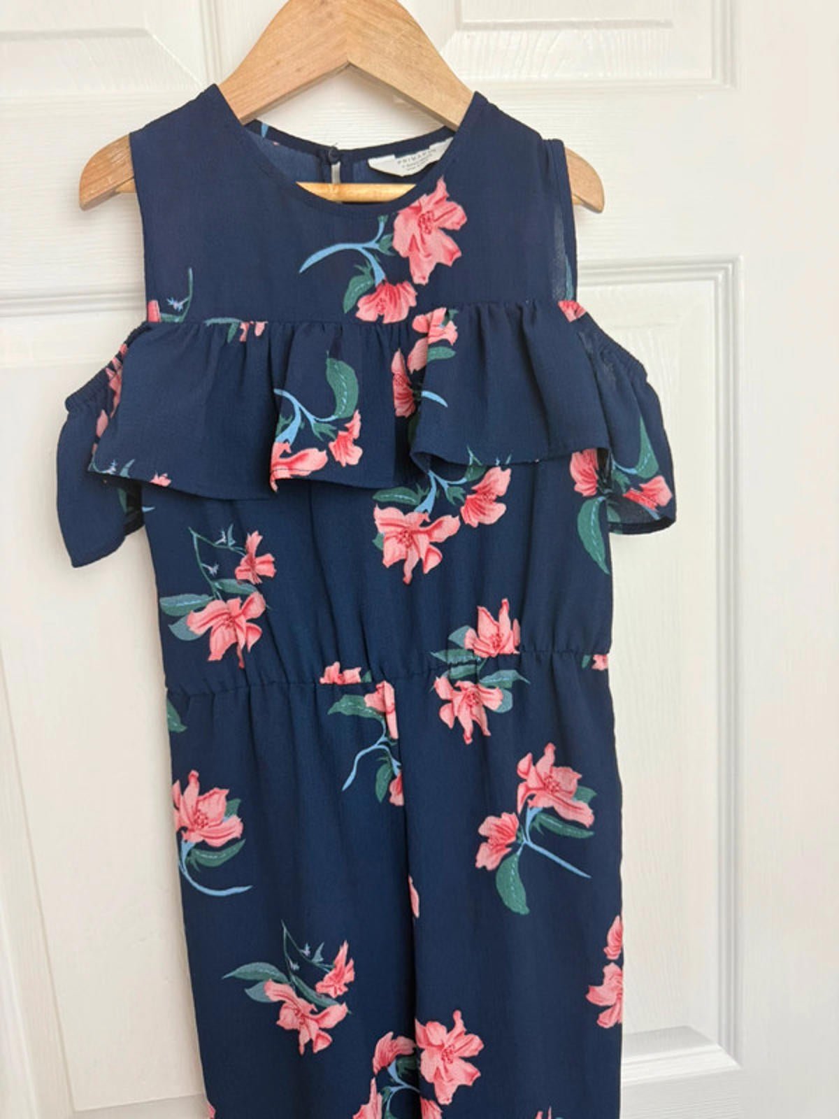 Primark Navy Floral Jumpsuit - Girls 9 - 10 Years - Little Ones Preloved. Second Hand Children's & Preloved Baby, Kids, Girls & Boys Clothes. UK online