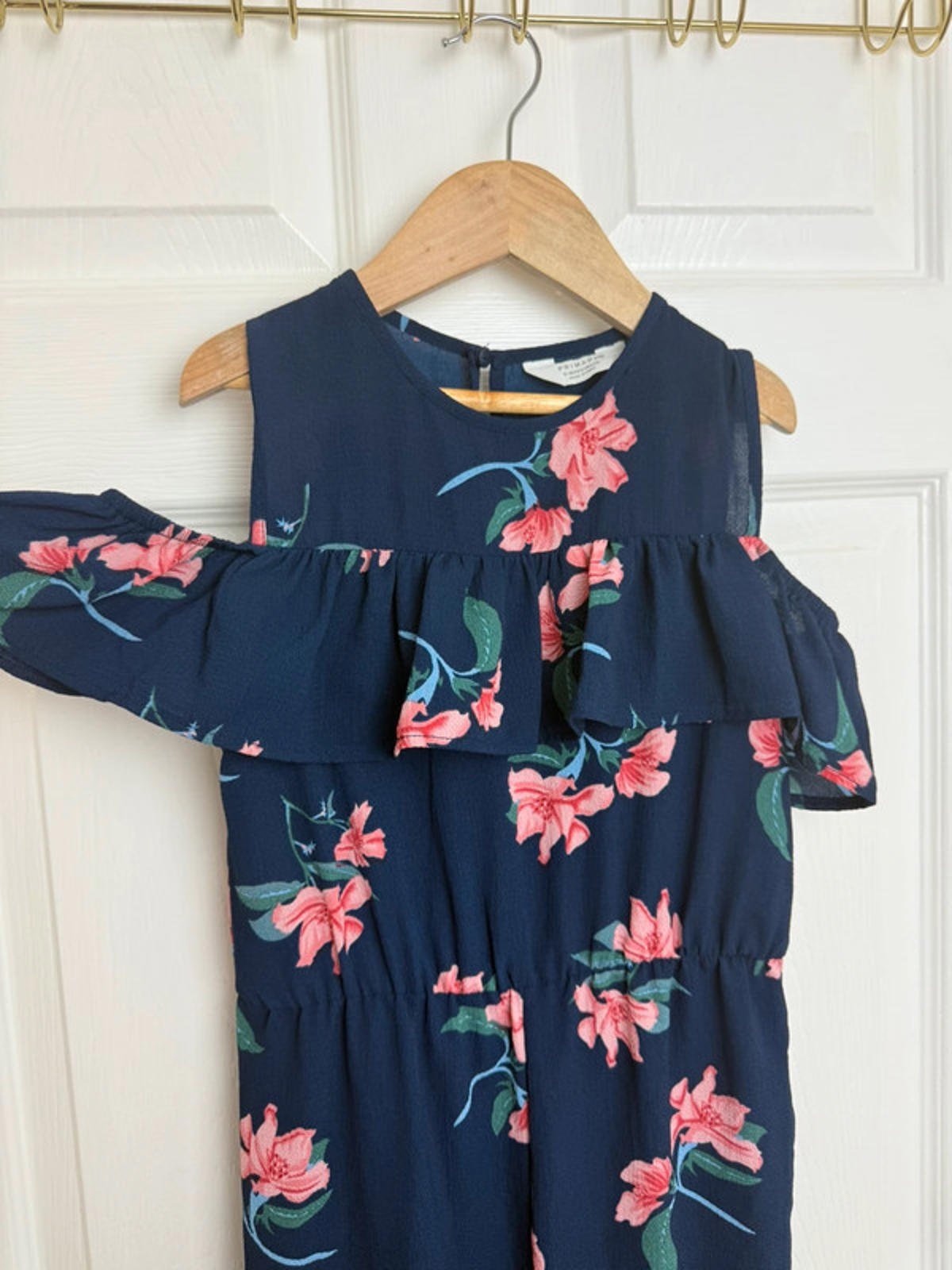 Primark Navy Floral Jumpsuit - Girls 9 - 10 Years - Little Ones Preloved. Second Hand Children's & Preloved Baby, Kids, Girls & Boys Clothes. UK online
