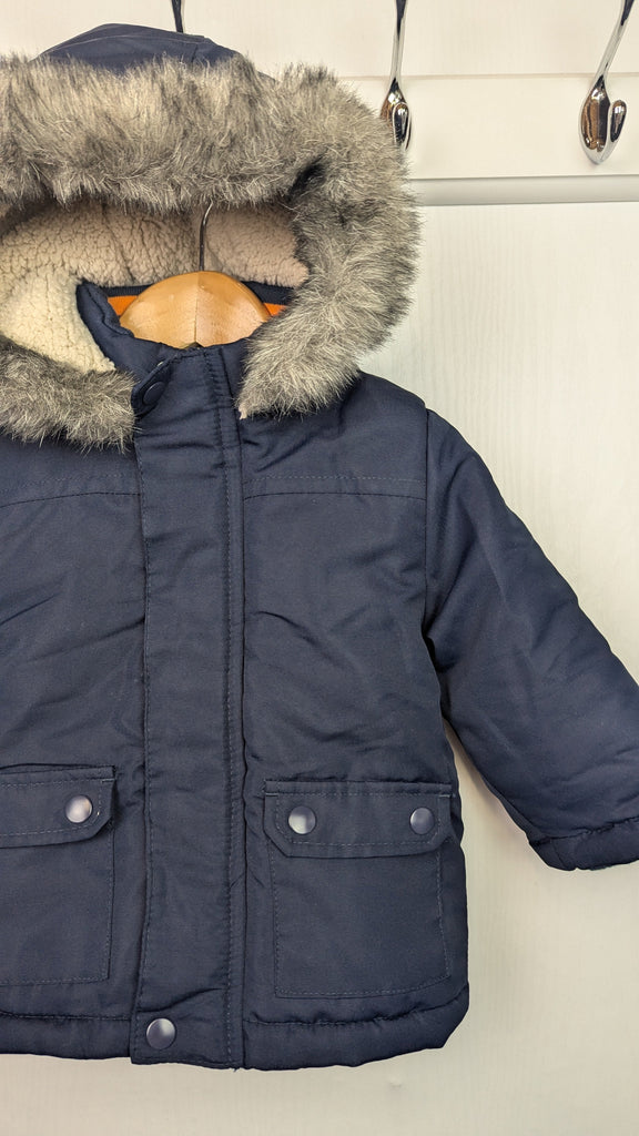 Primark Navy Padded Coat - Boys 6-9 Months Primark Used, Preloved, Preworn & Second Hand Baby, Kids & Children's Clothing UK Online. Cheap affordable. Brands including Next, Joules, Nutmeg Morrisons, TU, F&F, H&M.