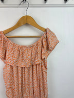 Primark Orange Floral Playsuit - Girls 11 - 12 Years - Little Ones Preloved. Second Hand Children's & Preloved Baby, Kids, Girls & Boys Clothes. UK online