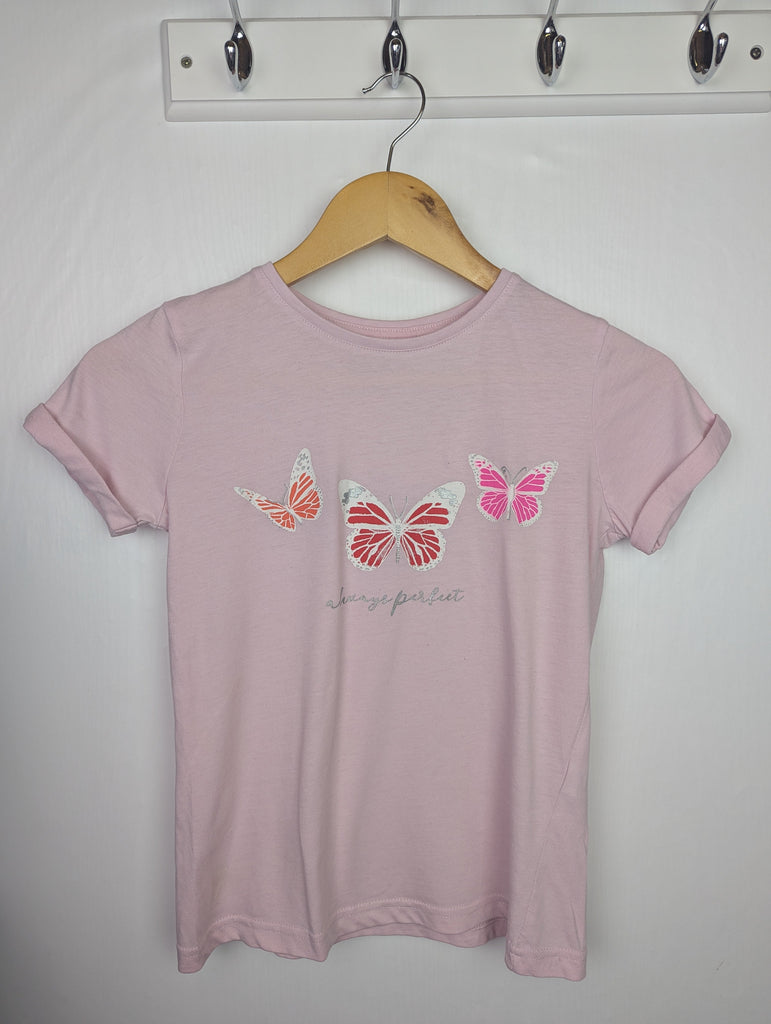 Primark Pink Butterfly Top - Girls 10-11 Years Little Ones Preloved Used, Preloved, Preworn Baby, Girls & Boys Clothes. Kids & Children's second hand Clothing UK Online. Cheap affordable. Brands including Next, Joules, Nutmeg Morrisons, TU, F&F, H&M.