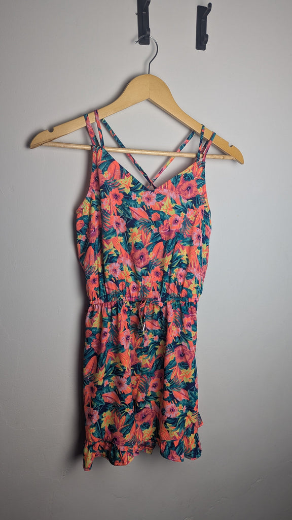 Primark Pink & Orange Floral Playsuit - Girls 11-12 Years Little Ones Preloved Used, Preloved, Preworn & Second Hand Baby, Kids & Children's Clothing UK Online. Cheap affordable. Brands including Next, Joules, Nutmeg Morrisons, TU, F&F, H&M.