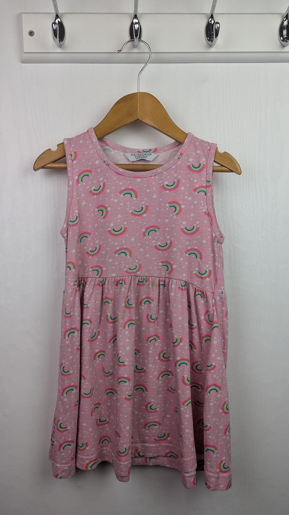 Primark Pink Rainbow Dress - Girls 3-4 Years Little Ones Preloved Used, Preloved, Preworn & Second Hand Baby, Kids & Children's Clothing UK Online. Cheap affordable. Brands including Next, Joules, Nutmeg Morrisons, TU, F&F, H&M.