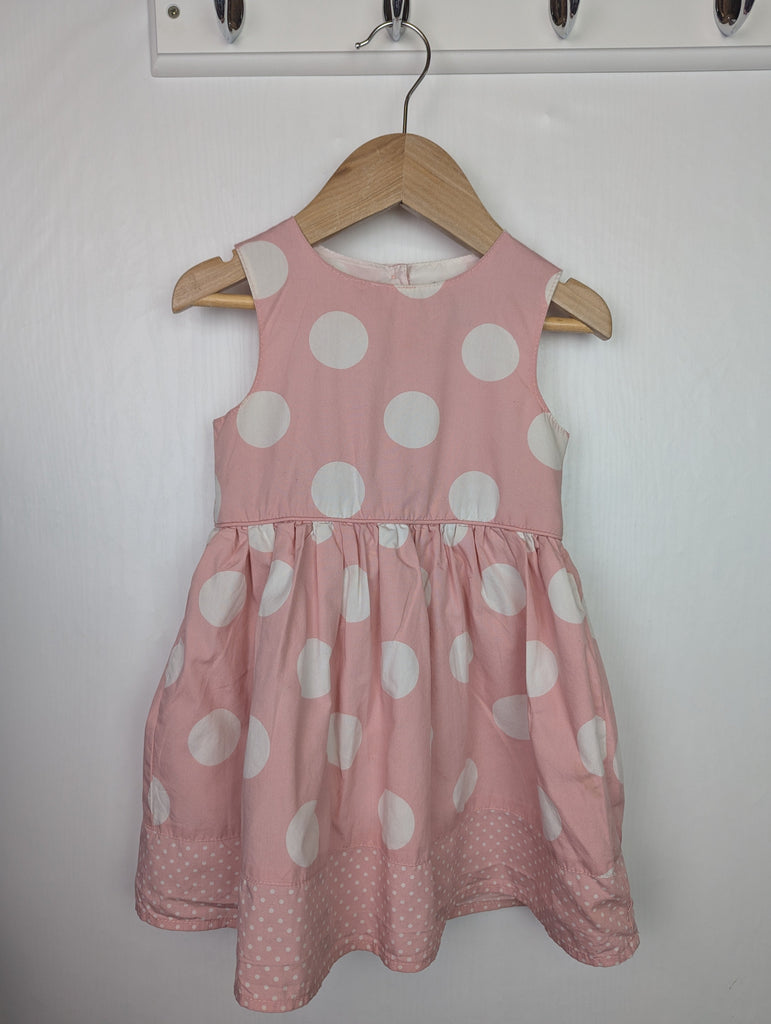 Primark Pink Spot Dress - Girls 18-24 Months Little Ones Preloved Used, Preloved, Preworn Baby, Girls & Boys Clothes. Kids & Children's second hand Clothing UK Online. Cheap affordable. Brands including Next, Joules, Nutmeg Morrisons, TU, F&F, H&M.