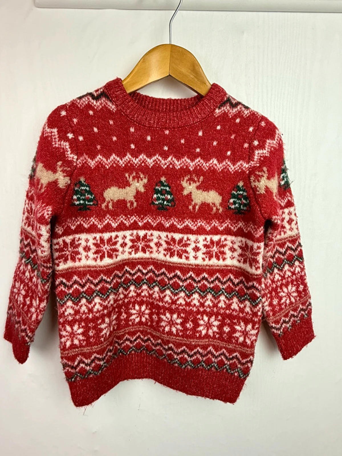 Primark Red Knit Christmas Jumper - Unisex 2 - 3 Years - Little Ones Preloved. Second Hand Children's & Preloved Baby, Kids, Girls & Boys Clothes. UK online