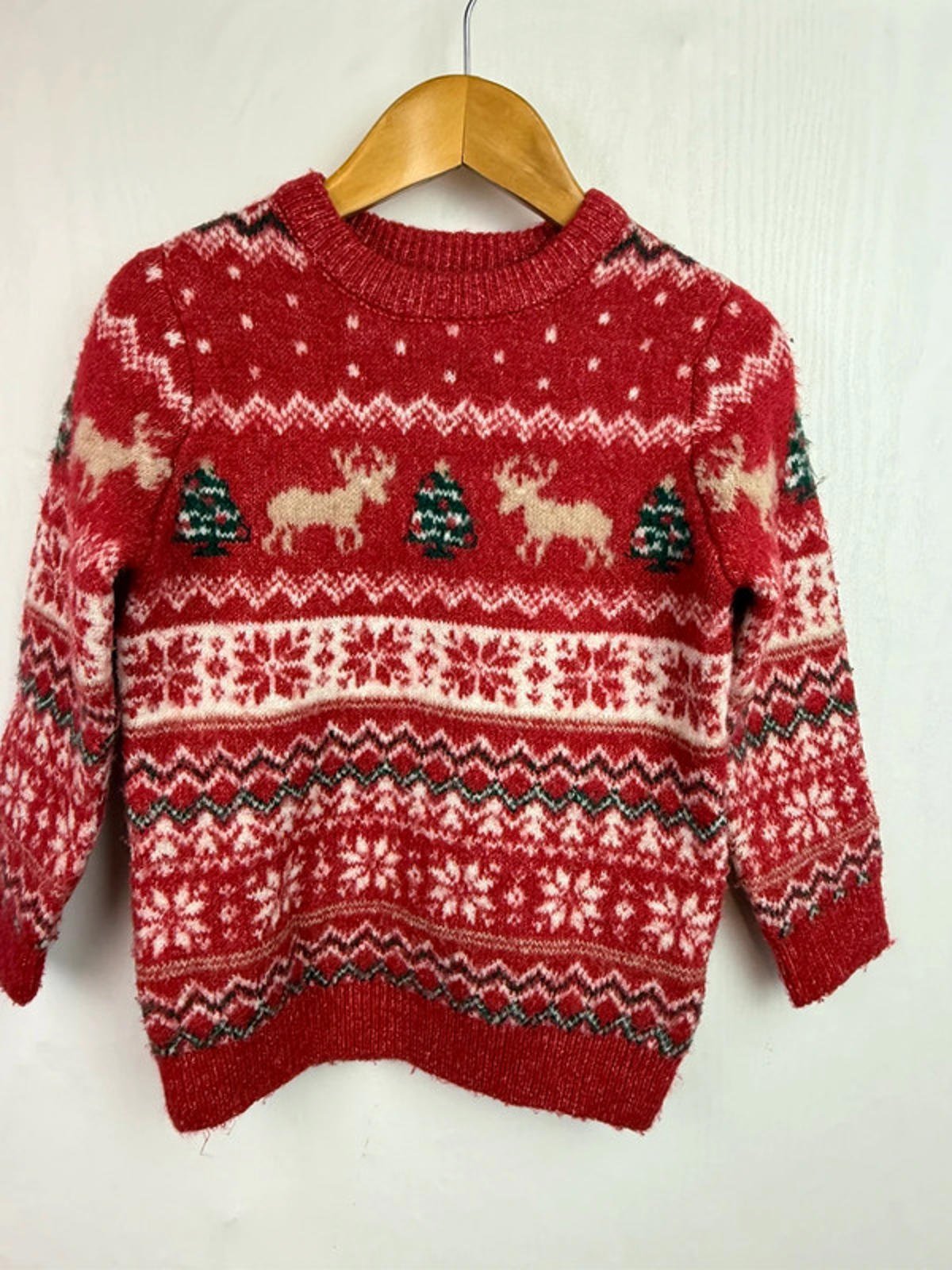 Primark Red Knit Christmas Jumper - Unisex 2 - 3 Years - Little Ones Preloved. Second Hand Children's & Preloved Baby, Kids, Girls & Boys Clothes. UK online