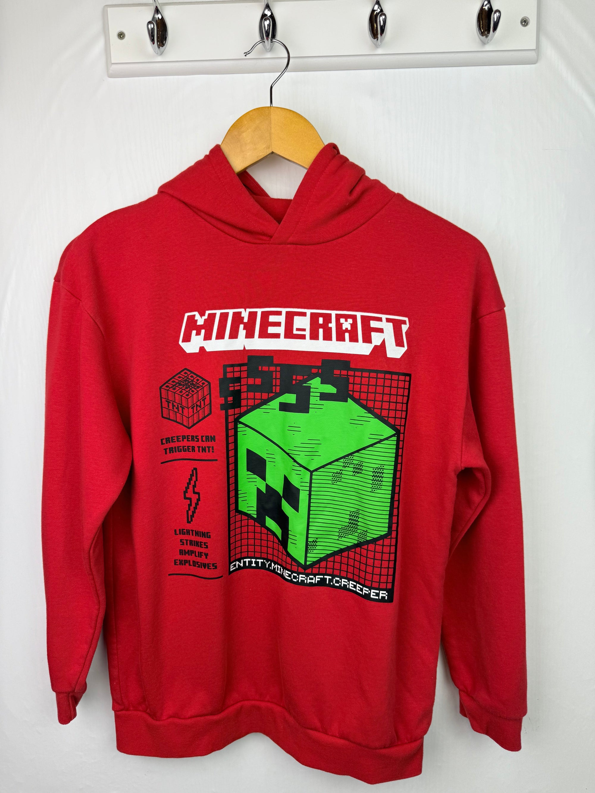 Primark Red Minecraft Hoodie - Boys 12 - 13 Years - Little Ones Preloved. Second Hand Children's & Preloved Baby, Kids, Girls & Boys Clothes. UK online